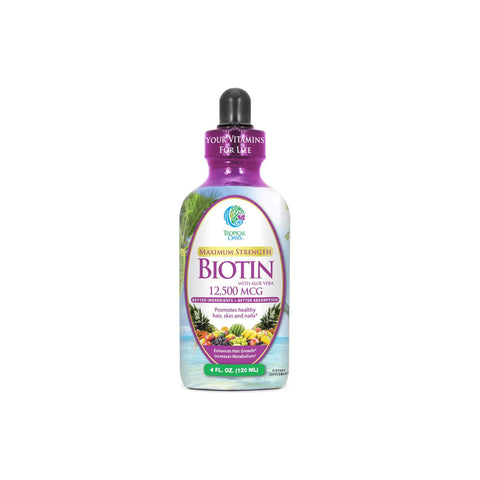 Tropical Oasis Biotin Liquid Supplement for Hair, Nail and Skin (32oz.)