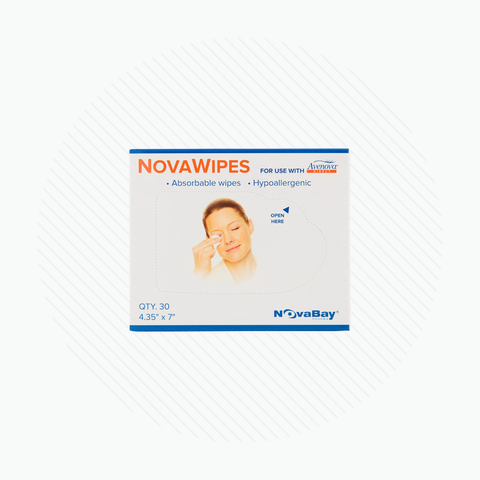 NovaWipes pads for use with Avenova Spray