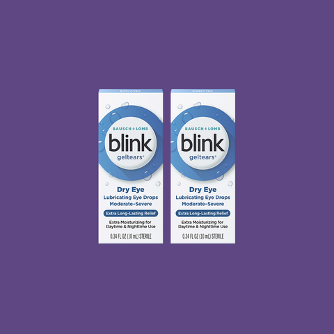 Blink Gel Tears Lubricating Eye Drops 2-Pack (2 x 10ml bottles)