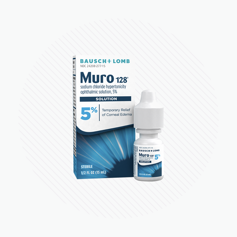 Muro 128 Eye Drops, Temporary Relief for Corneal Edema, 5% Solution, 0.5 Fl Oz