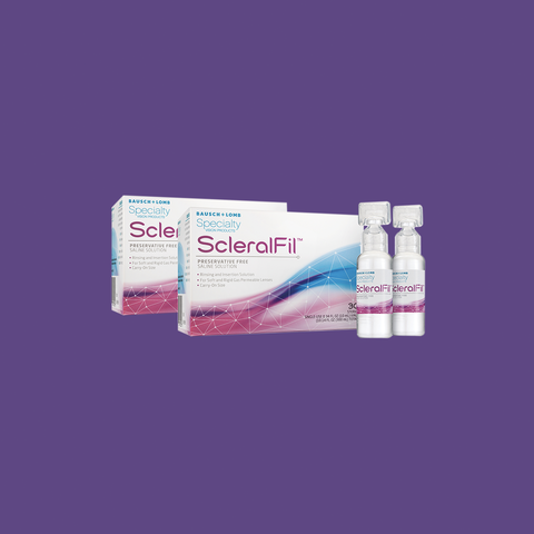 ScleralFil 2-Pack Preservative Free Saline Solution for Scleral, Soft, & Rigid Gas Permeable Lenses, Buffered Solution, Single-Use Vials, 0.34 Fl Oz (2-Packs of 30)