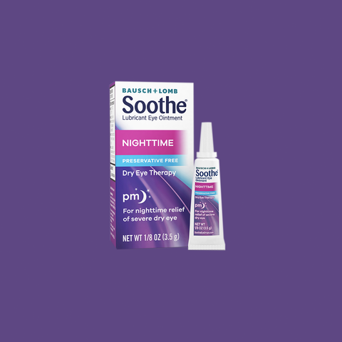 Soothe Eye Ointment by Bausch & Lomb, Lubricant Relief for Dry Eyes, Nighttime Dry Eye Therapy, Sensitive Eyes, Preservative Free, (1.8 Oz tube)