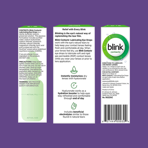 Blink Contacts Lubricating Eye Drops (10ml)