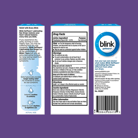 Blink Gel Tears Lubricating Eye Drops (10ml)