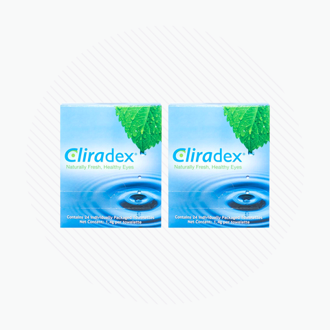 Cliradex Wipes 2-pack - Tea Tree Oil Extract Eyelid Towelette, 2 x 24 Count (2-Pack)