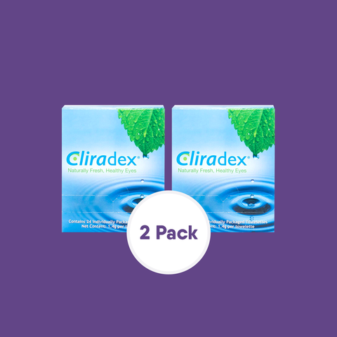 Cliradex Wipes 2-pack - Tea Tree Oil Extract Eyelid Towelette, 2 x 24 Count (2-Pack)