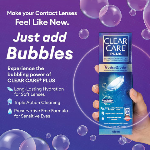 Clear Care Plus Cleaning Solution with Lens Case, 12 Oz Bottle