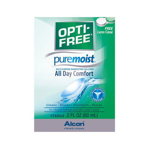 Opti-Free with Pure Moist Disinfecting Contact Lens Solution with Case Travel Size (2oz)