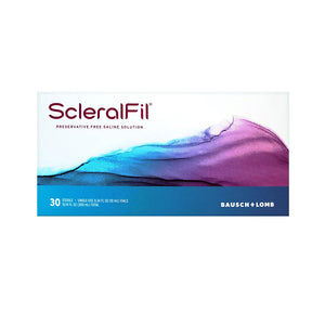 ScleralFil Preservative Free Saline Solution for Scleral, Soft, & Rigid Gas Permeable Lenses, Buffered Solution, Single-Use Vials, 0.34 Fl Oz (Pack of 30)