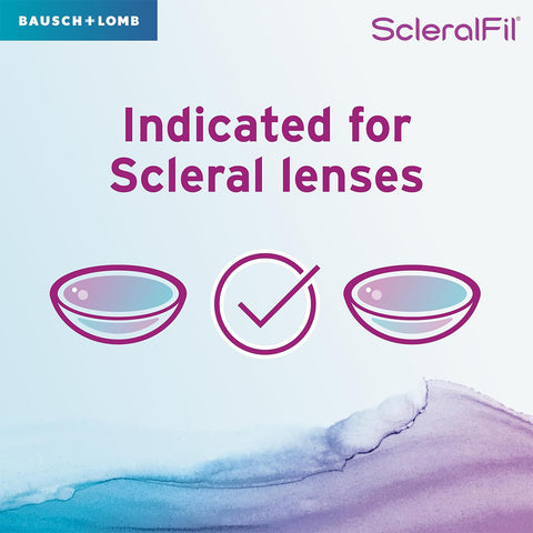 ScleralFil Preservative Free Saline Solution for Scleral, Soft, & Rigid Gas Permeable Lenses, Buffered Solution, Single-Use Vials, 0.34 Fl Oz (Pack of 30)