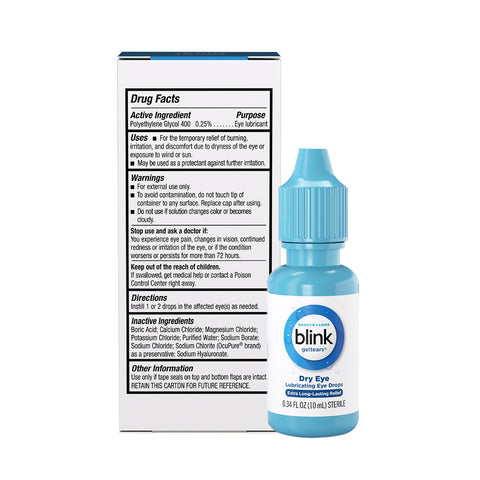 Blink Gel Tears Lubricating Eye Drops 2-Pack (2 x 10ml bottles)