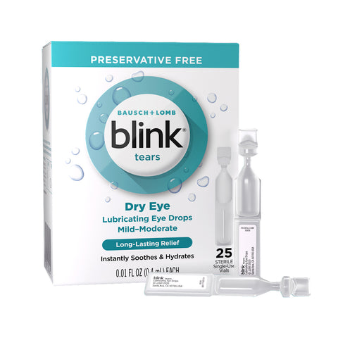 Blink Tears Preservative Free Lubricating Eye Drops Vials (25 Count)