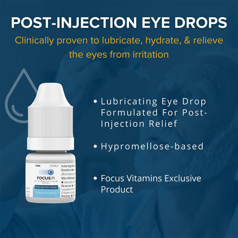 Focus PI Eye Drops (10ml Bottle) – Lubricating Eye Drops, Long Lasting Hydration