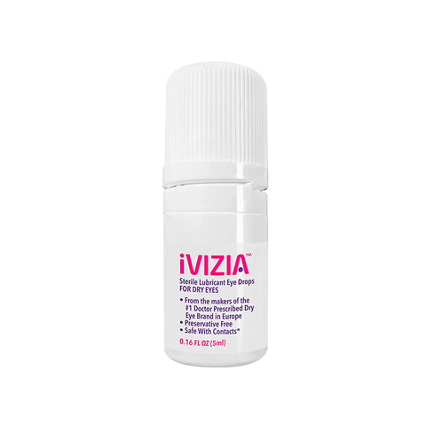 iVIZIA Sterile Lubricant Eye Drops, Preservative-Free, Contact Lens Friendly, 0.17 fl oz (5ml bottle)