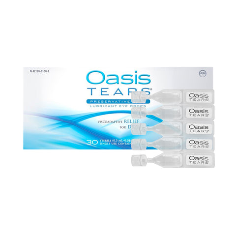 Oasis Tears Preservative-Free Eye Drops Mild- Moderate (30ct. Vials)