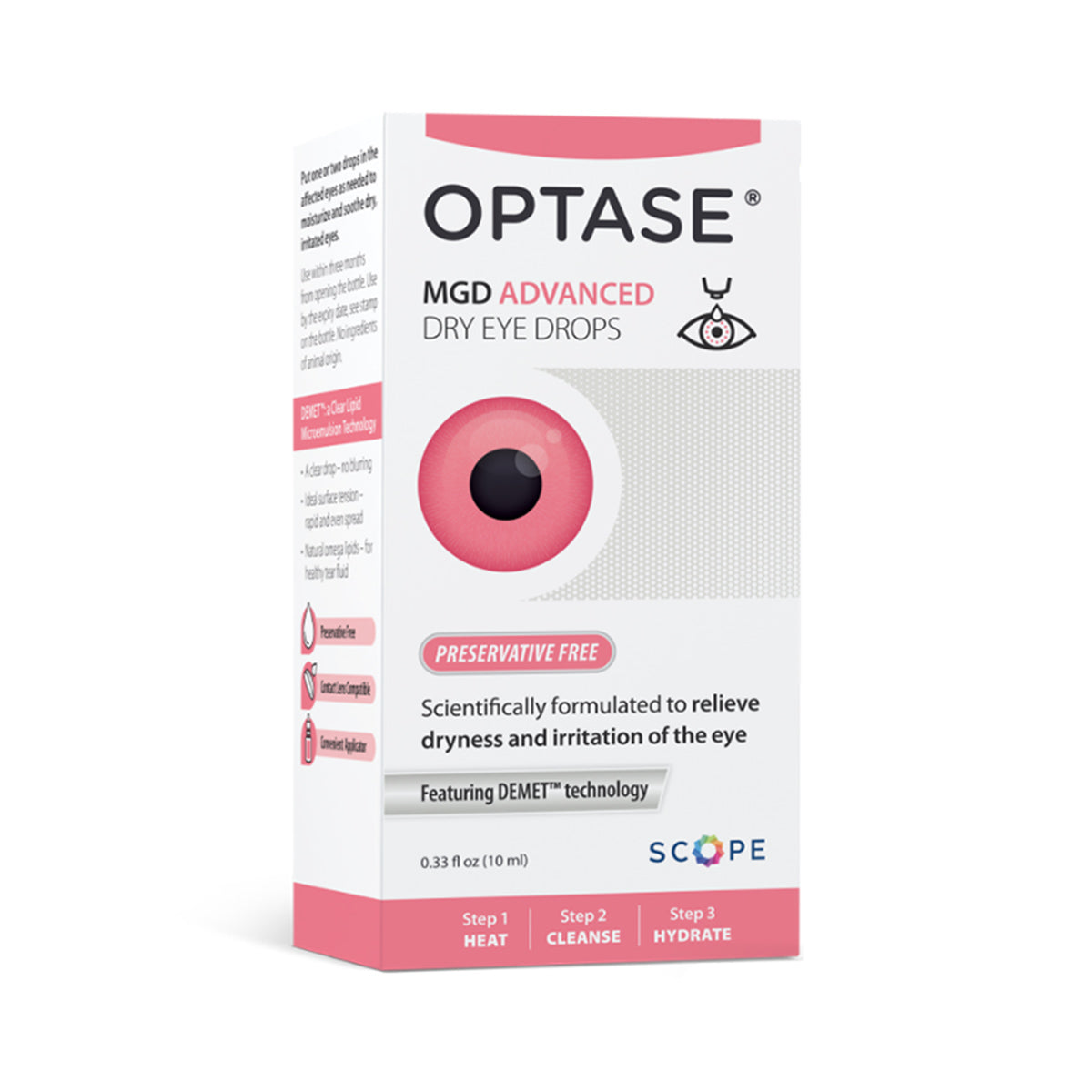 Optase MGD Advanced Eye Drops Preservative-Free 2 Month Supply (300 drops) (1 Bottle)