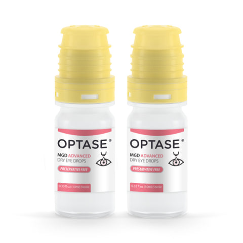 Optase MGD 2-pack Advanced Eye Drops Preservative-Free 3+ Month Supply (600 drops) 2-pack