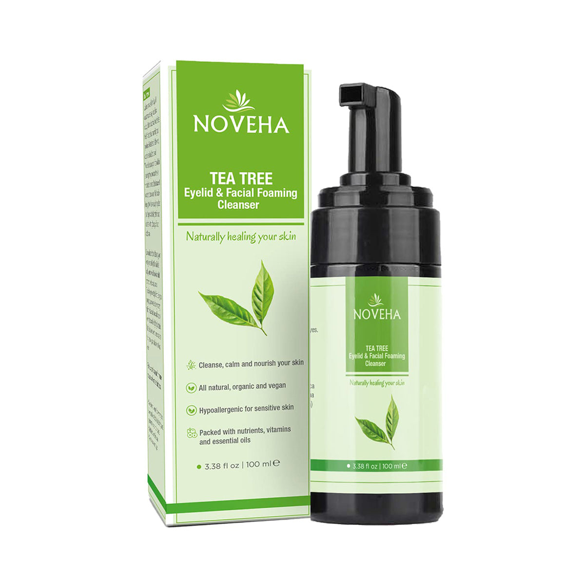 Noveha Tea Tree Oil Foaming Cleanser for Eyelids (100mL)