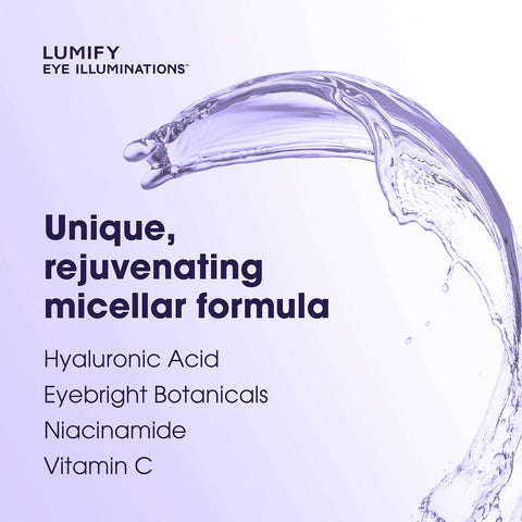 LUMIFY Eye Illuminations Cleansing Water & Eye Makeup Remover, (160mL Bottle)