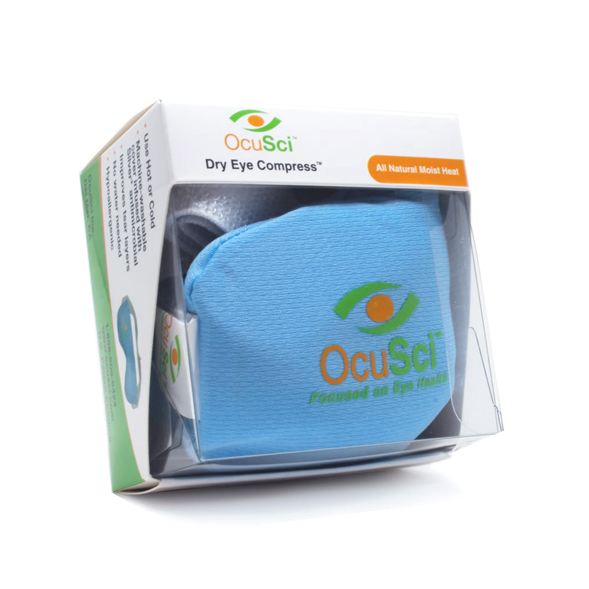 OcuSci Premium Heat & Cold Mask with HydroBlock, Microwavable, Washable Cover, Anti-Microbial