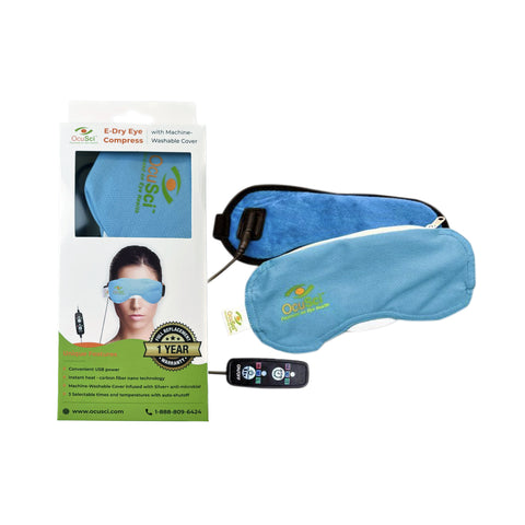 OcuSci E-Compress USB Eye Heat Mask,Washable Cover, 3 Temperatures