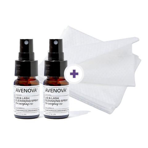 Avenova Hypochlorous Spray Solution (20ml or 40ml Bottles)  2-Pack with Novawipes (Professional Strength)