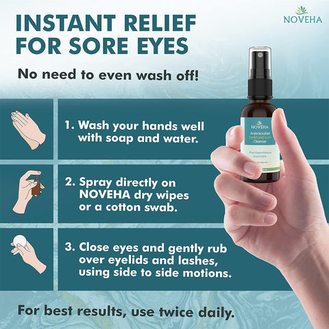 Noveha Hypochlorous Acid Eyelid and Lash Cleanser (30mL)