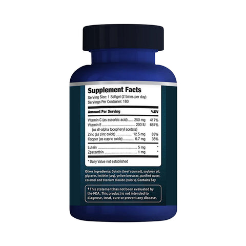 Focus Select Supplement - AREDS2 formula for Macular Degeneration (180ct. 90 Day Supply)