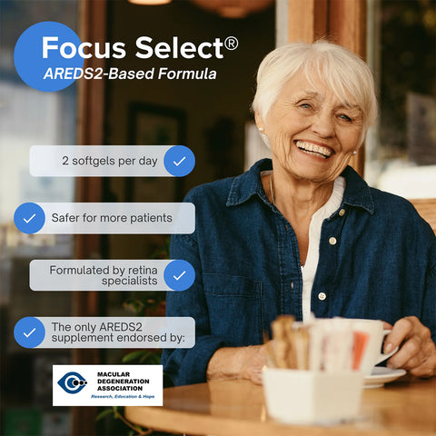 Focus Select Supplement - AREDS2 formula for Macular Degeneration (60ct. 30 Day Supply)