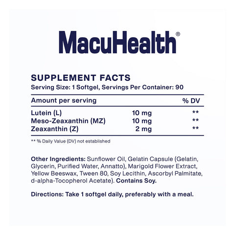 MacuHealth 2-pack Triple Carotenoid Formula (180 Softgels, 6 Month Supply) 2-pack