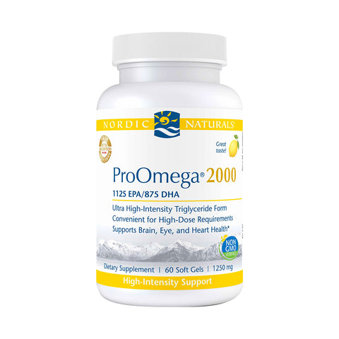 Nordic Naturals ProOmega 2000, Lemon Flavor - 2150 mg Omega-3 Soft Gels - Ultra High-Potency Fish Oil