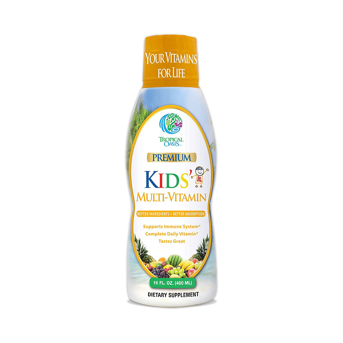 Tropical Oasis Kids Liquid Multivitamin (16oz.)