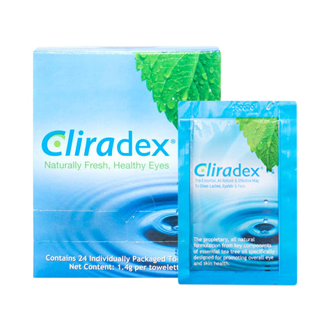 Cliradex Wipes - Tea Tree Oil Extract Eyelid Cleanser (24ct)