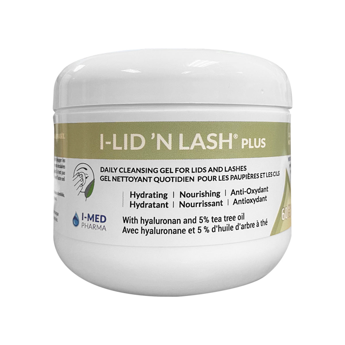 I-Lid ’n Lash Plus Tea Tree Wipes for Demodex (60 wipes) 2 Month Supply