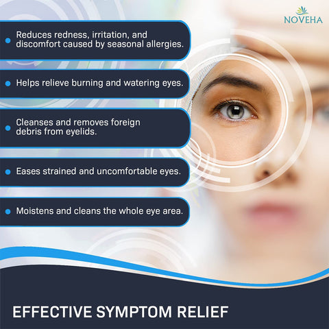 Noveha Allergy Relief Eyelid Wipes with Tea Tree Oil (60ct)