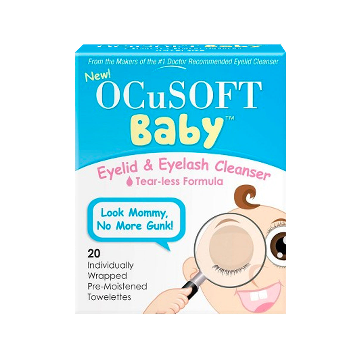 Ocusoft Baby Eyelid & Eyelash Cleanser (20 Wipes)