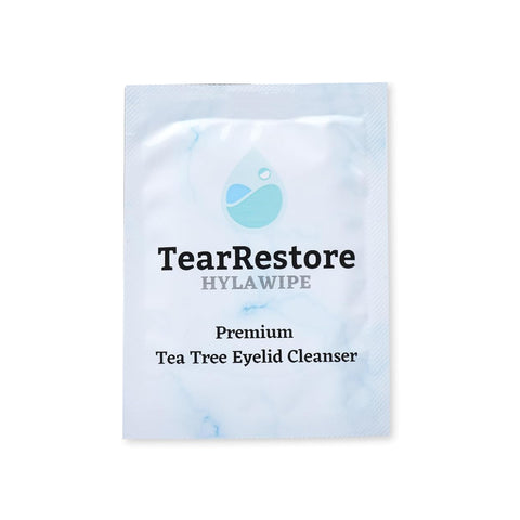 TearRestore HylaWipe Tea Tree Lid Hygiene Wipes (30ct Wipes)