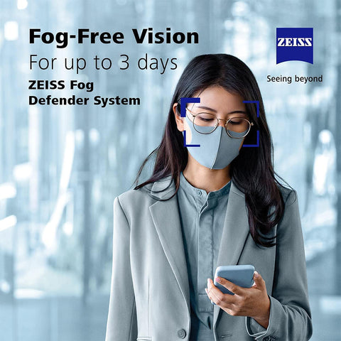 ZEISS Fog Defender System Anti-Fog Spray for Glasses – 1 Spray Bottle and 1 Microfiber Cloth