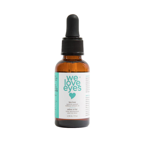 We Love Eyes - 100% All Natural Tea Tree Makeup Remover Oil - Effortlessly remove waterproof makeup and eyeliner. 30mL