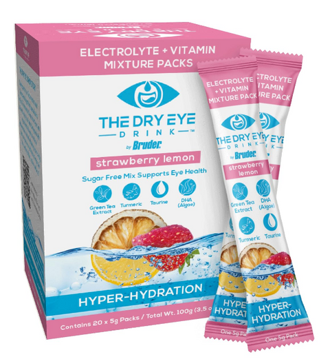 Dry Eye Drink Hyper Hydration Additive for Dry Eyes (20-pack) (Strawberry Lemonade)