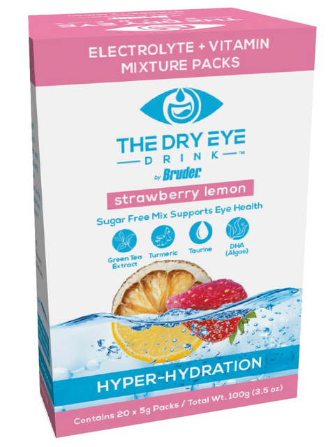 Dry Eye Drink Hyper Hydration Additive for Dry Eyes (20-pack) (Strawberry Lemonade)