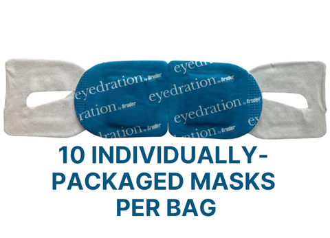 Bruder Eyedration Air-Activated Steam Mask for Dry Eye Relief (10 Mask Pack)