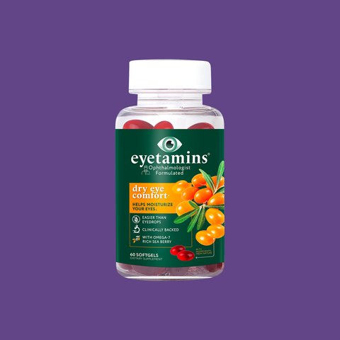 Eyetamins Dry Eye Comfort: Natural Supplements for Dry Eyes 60ct x 3 Bundle