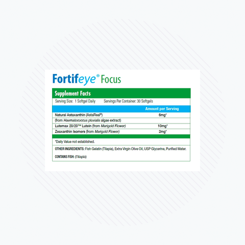 Fortifeye Focus Eye Supplement -Triple Carotenoid (3x Bottles of 30)