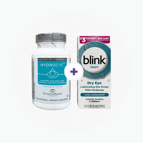 HydroEye Softgels with Blink Tears Lubricant Tears Bundle