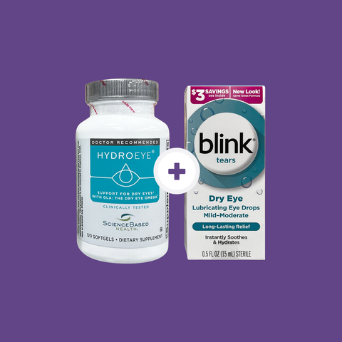 HydroEye Softgels with Blink Tears Lubricant Tears Bundle