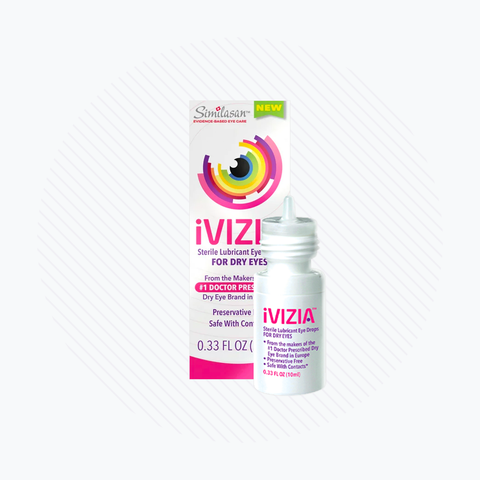 iVIZIA Sterile Lubricant Eye Drops for Dry Eyes, Preservative-Free, Dry Eye Relief, Contact Lens Friendly, 0.33 fl oz (10ml bottle)