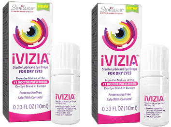 iVIZIA 2-pack Sterile Lubricant Eye Drops, Preservative-Free,  (2 x 10ml bottle) 2-Pack