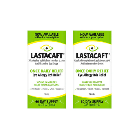 Lastacaft Once Daily Eye Allergy Itch Relief Drops (2 x 5mL Bottles) 2-Pack