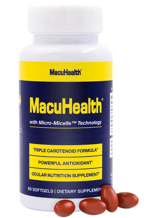 MacuHealth Triple Carotenoid Formula for Adults - Eye Vitamins for AMD and Dry Eyes (90 Softgels, 3 Month Supply)